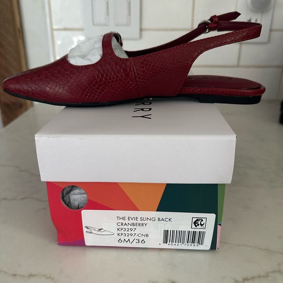 NEW Cranberry Slingback Flats - Picture 1 of 3